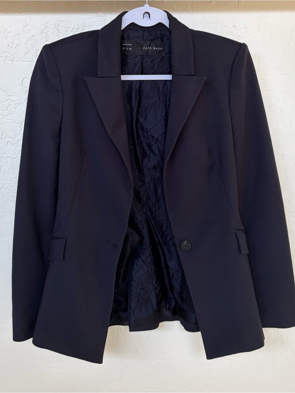 Zara Navy Blue Tailored Blazer